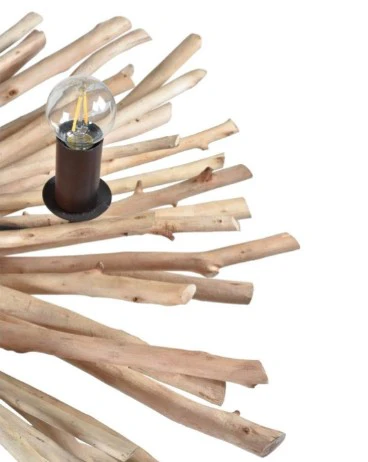 5 Light Driftwood Chandelier - Wood/Metal - UE04 - Available In-Store Only - Image 3