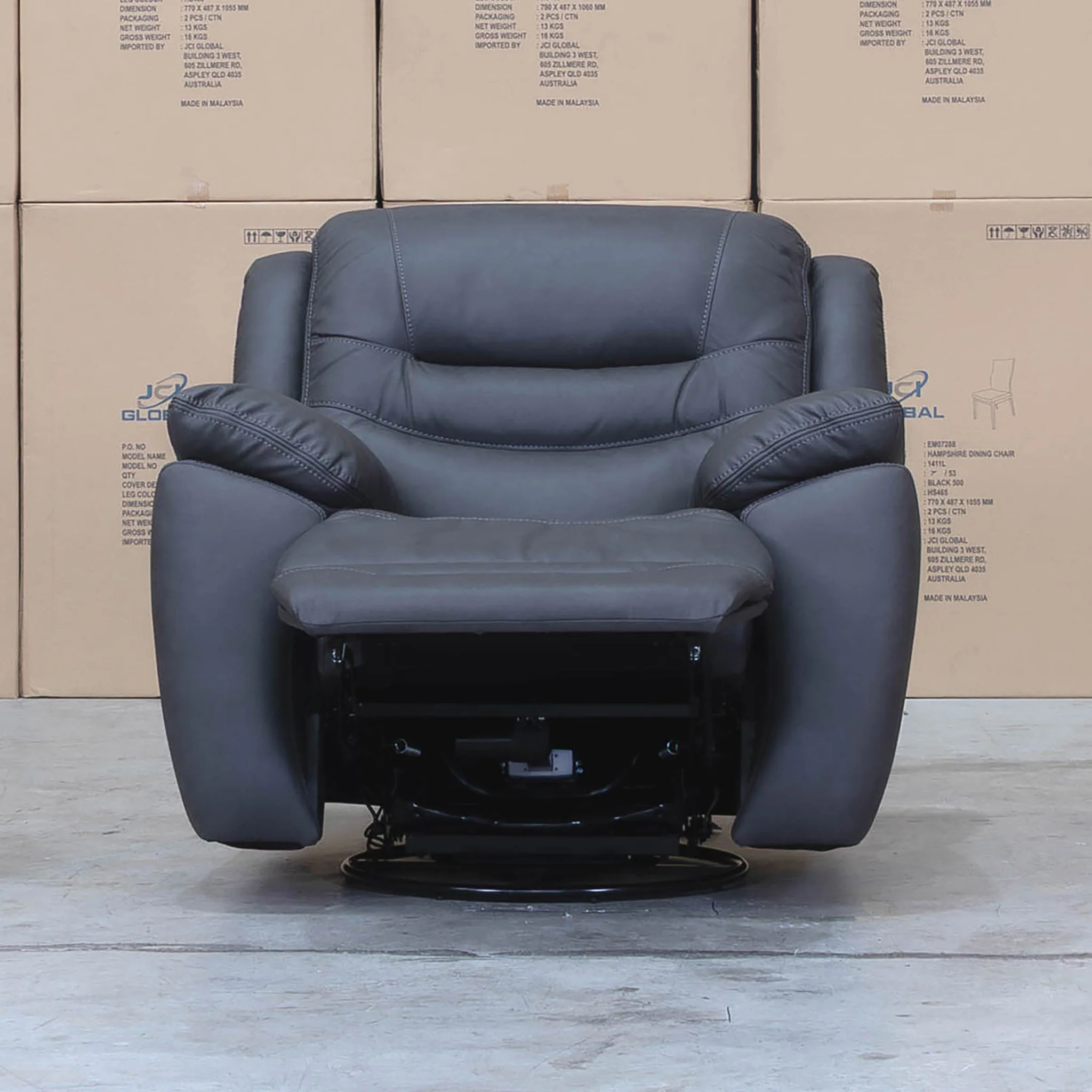 Airlie Electric Swivel Glider Recliner - Charcoal - Image 7