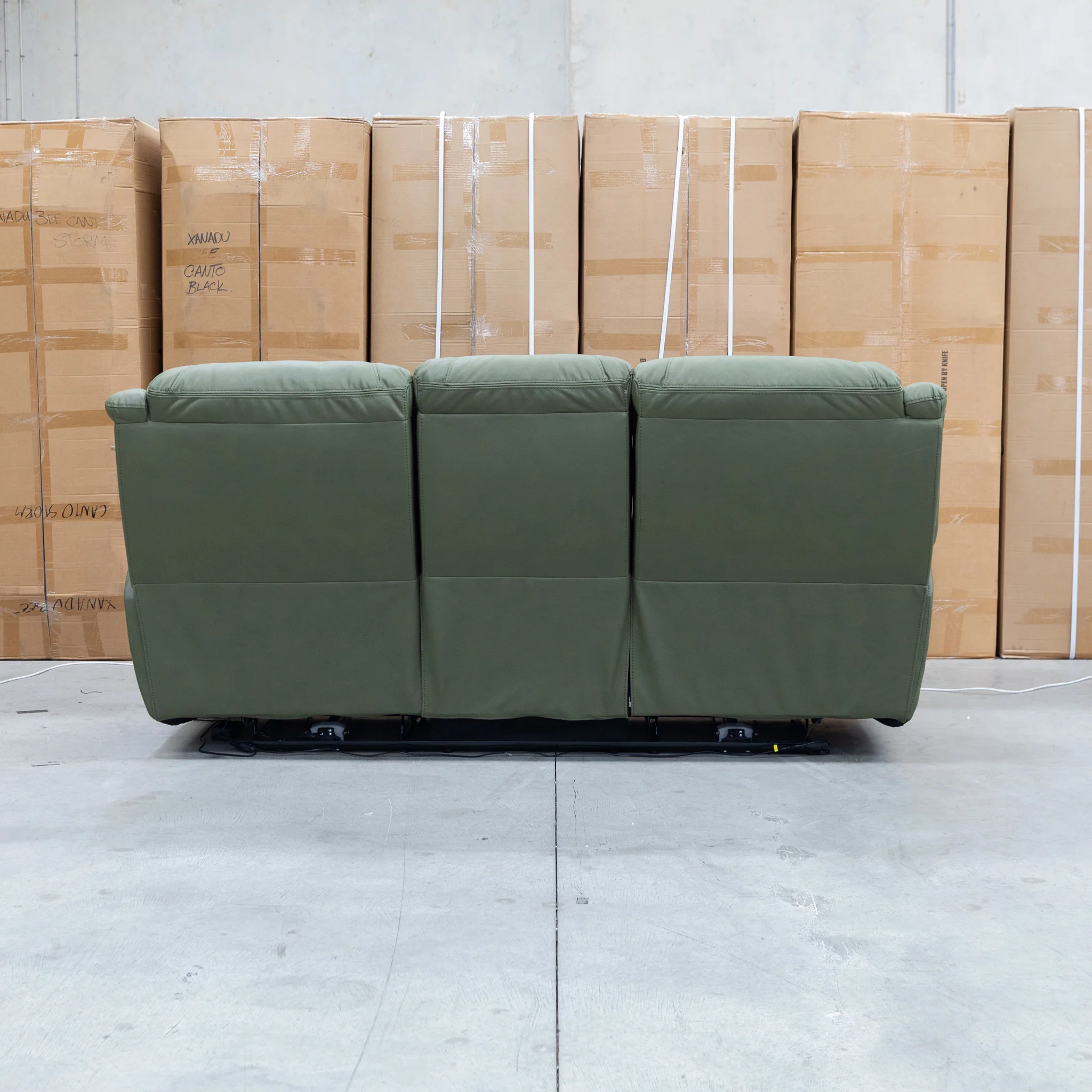 Airlie Three Seat Electric Recliner Lounge - Moss - Image 13