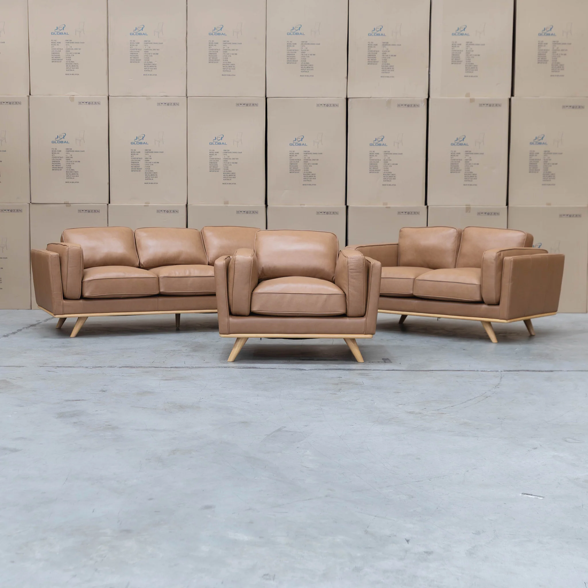 Alpine Single Leather Armchair - Tan - Image 5