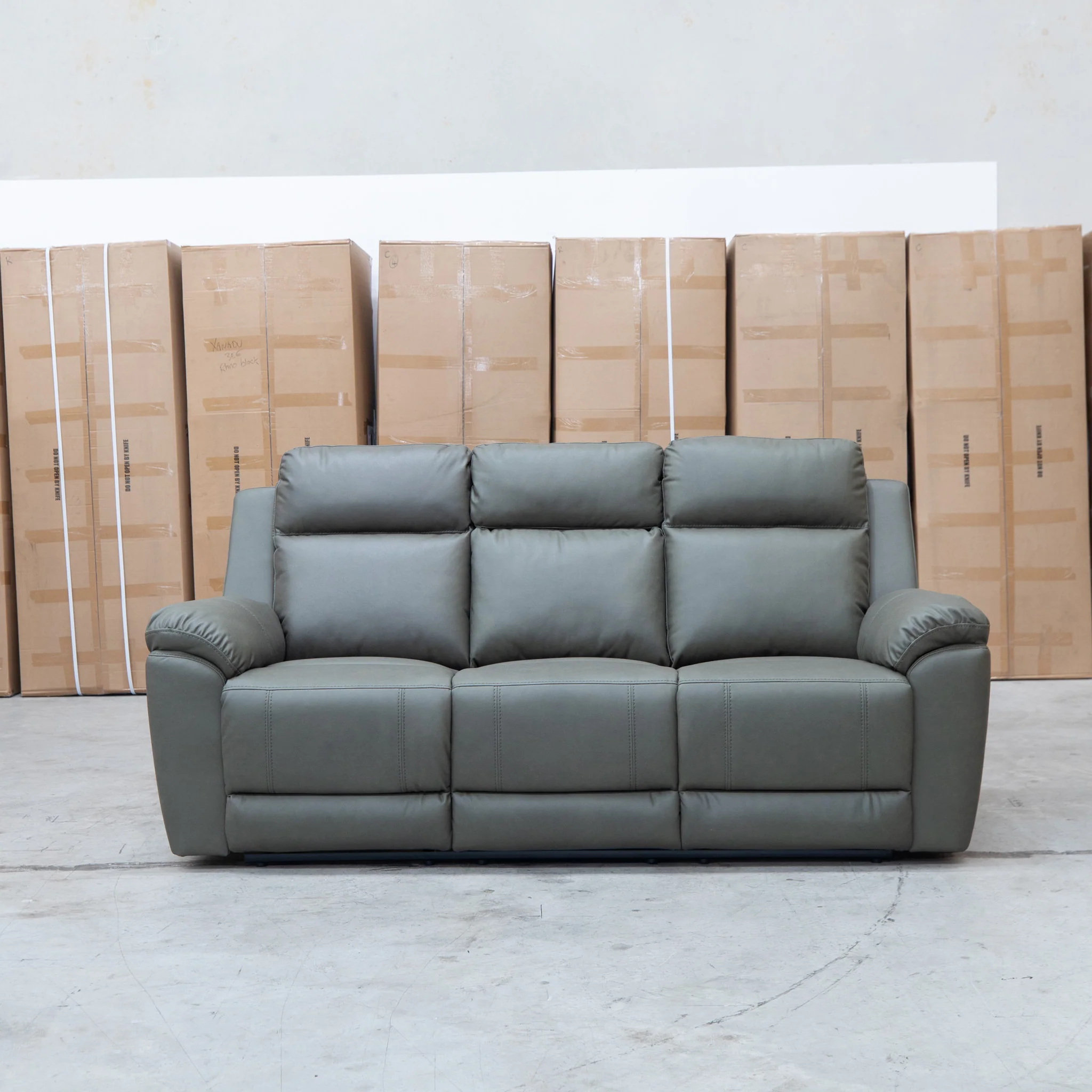 Bari Three Seat Recliner Lounge - Fern - Image 3