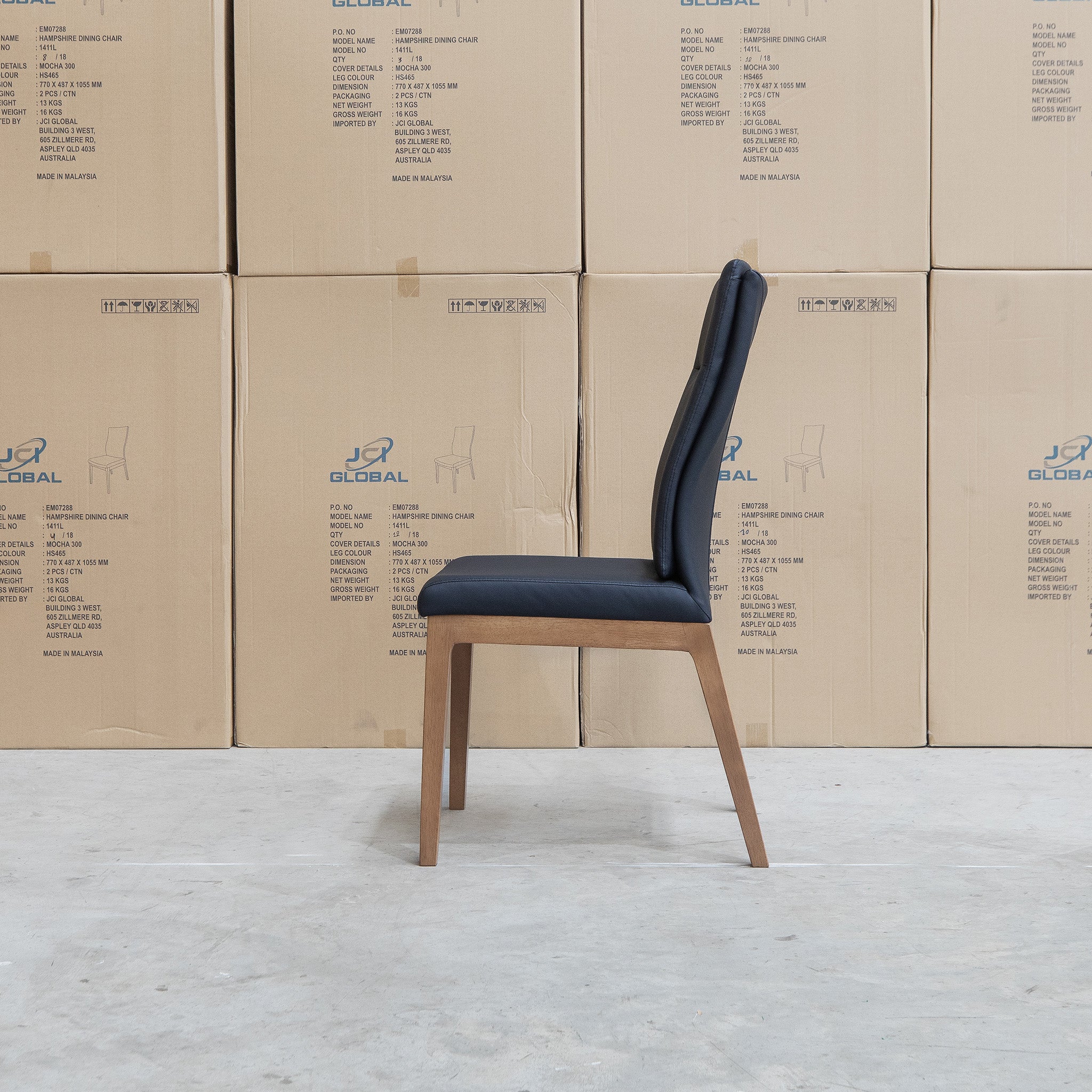 Belvedere Dining Chair Natural - Black - Image 4