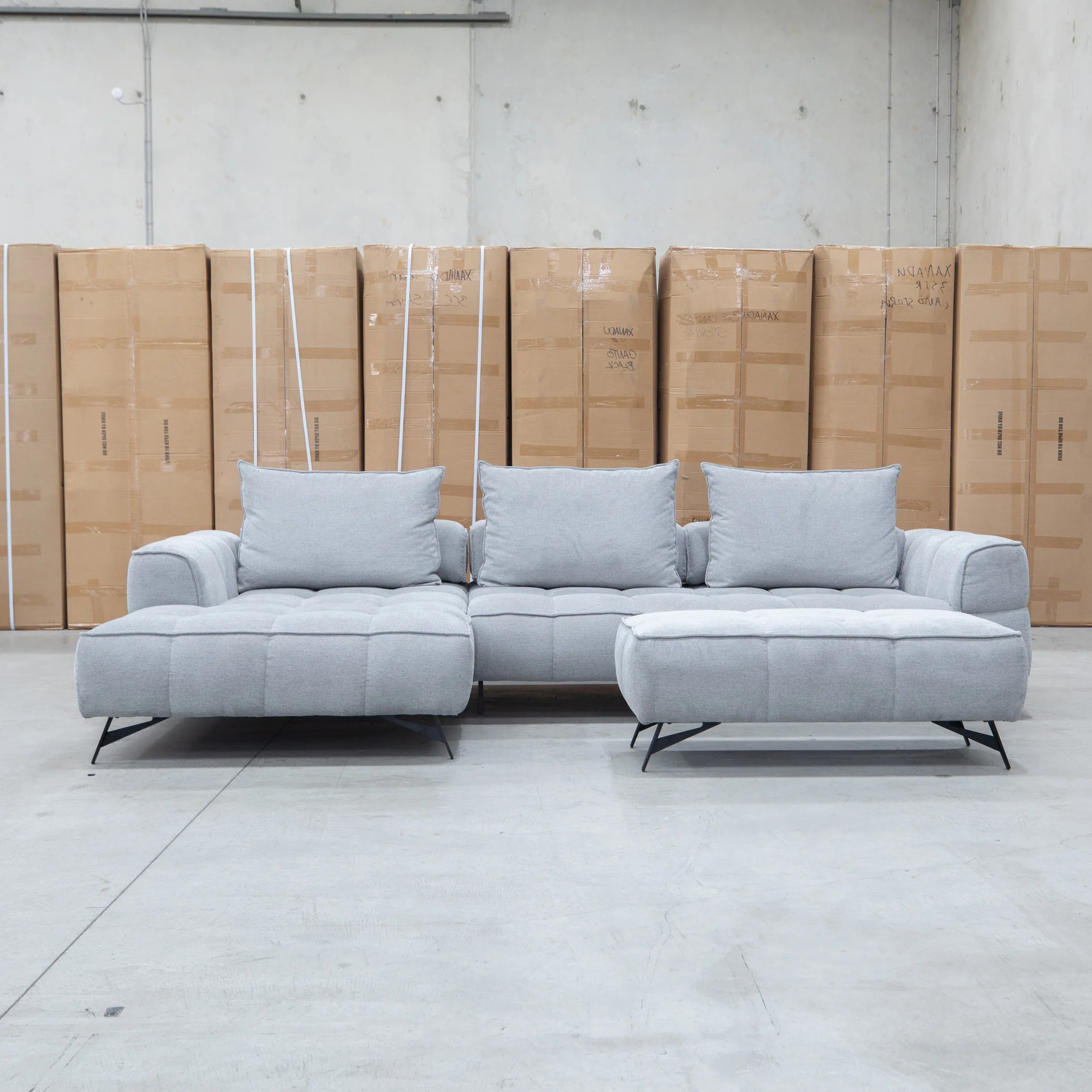 Bliss LHF Chaise Lounge with Adjustable Backrests - Pewter - Image 3