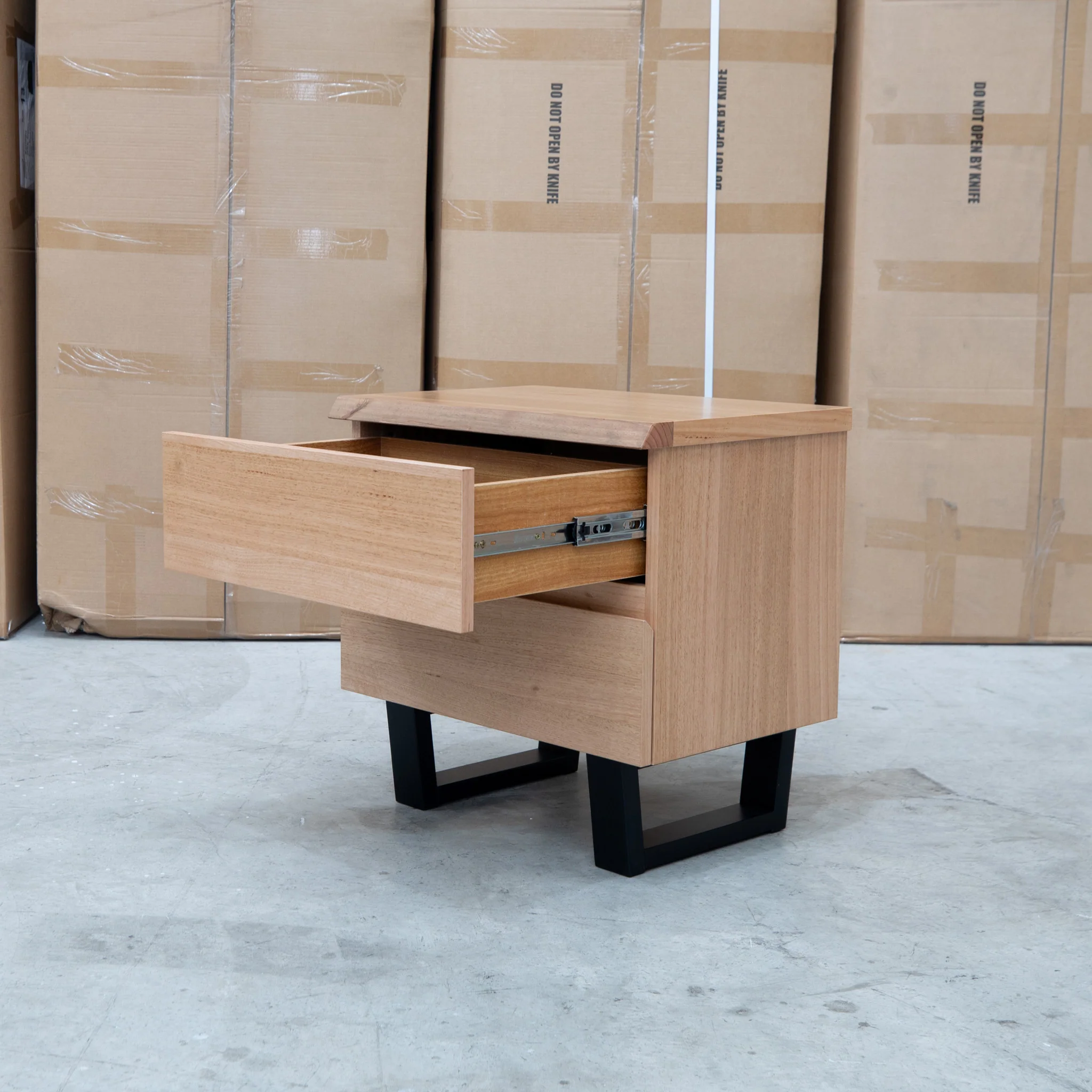 Byron Two Drawer Australian Messmate Hardwood Bedside - Image 5