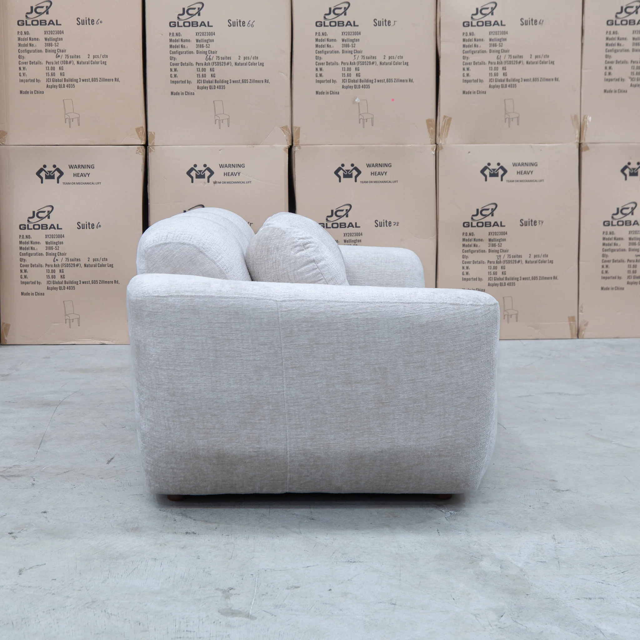 Cloud Plush Fabric Two Seat Sofa - Oat - Image 3