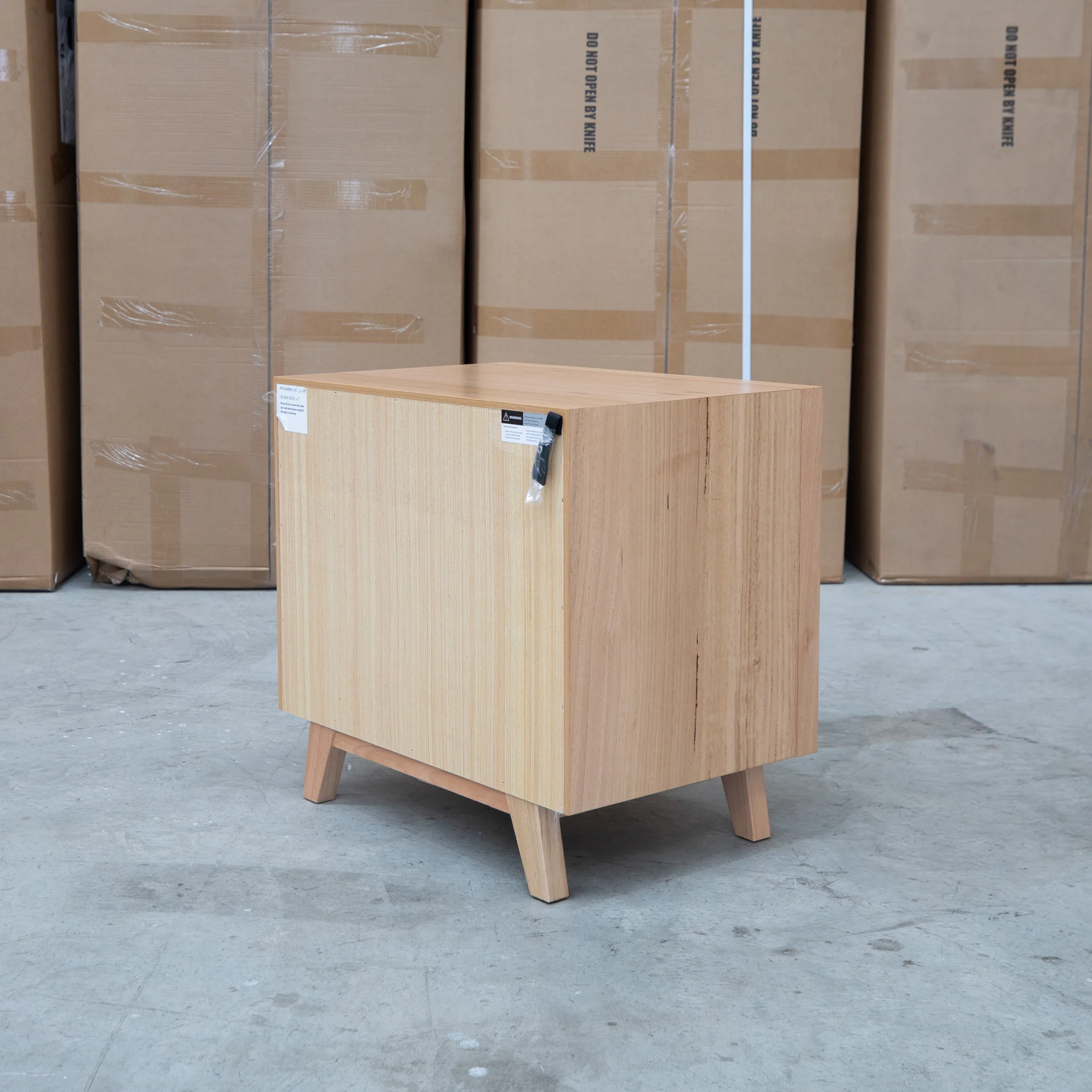 Dayton Two Drawer Australian Messmate Hardwood Bedside - Image 7
