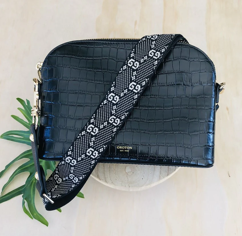 G9 Black - Bag Strap - Gold Hardware