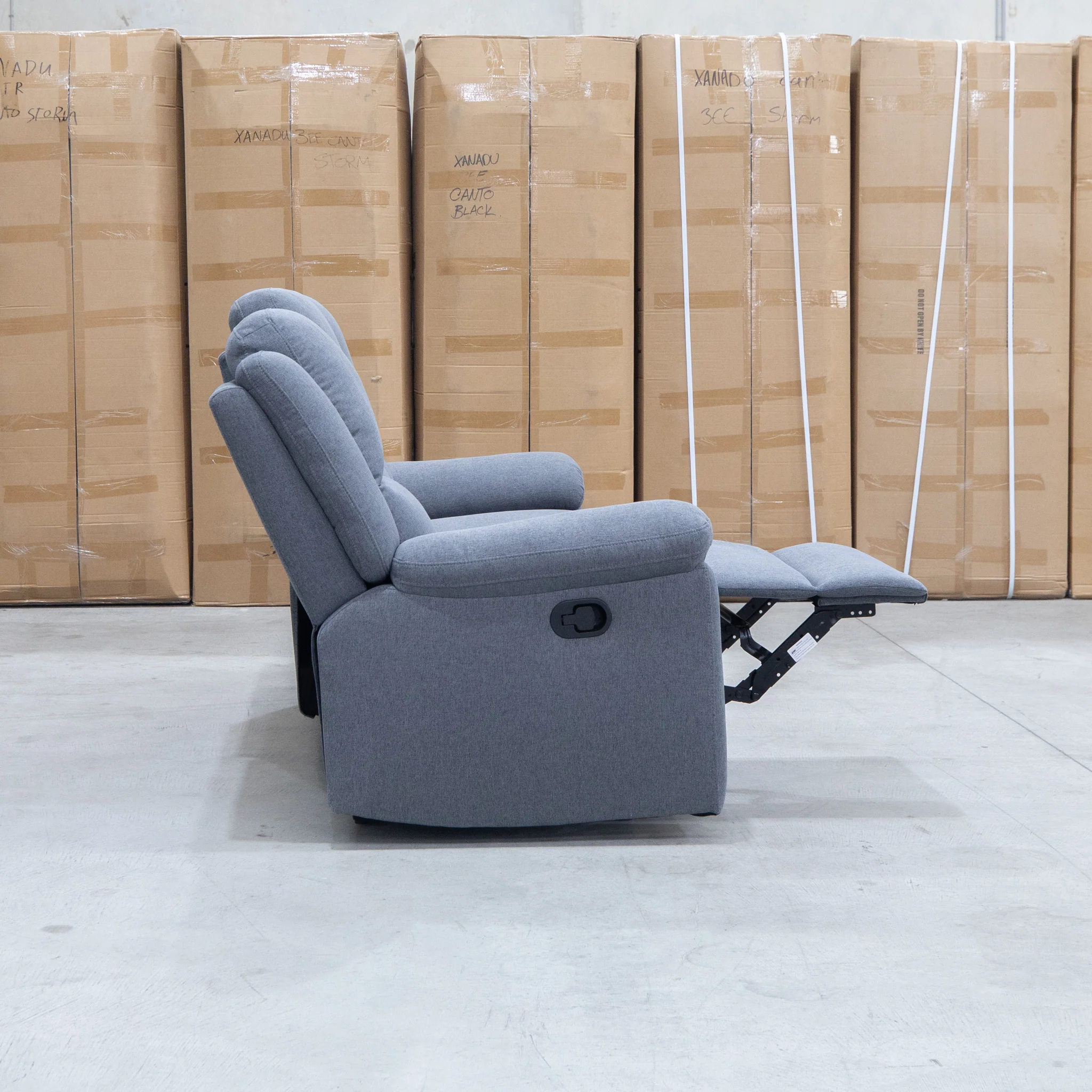 Hayman Three Seat Recliner Lounge - Slate - Image 10
