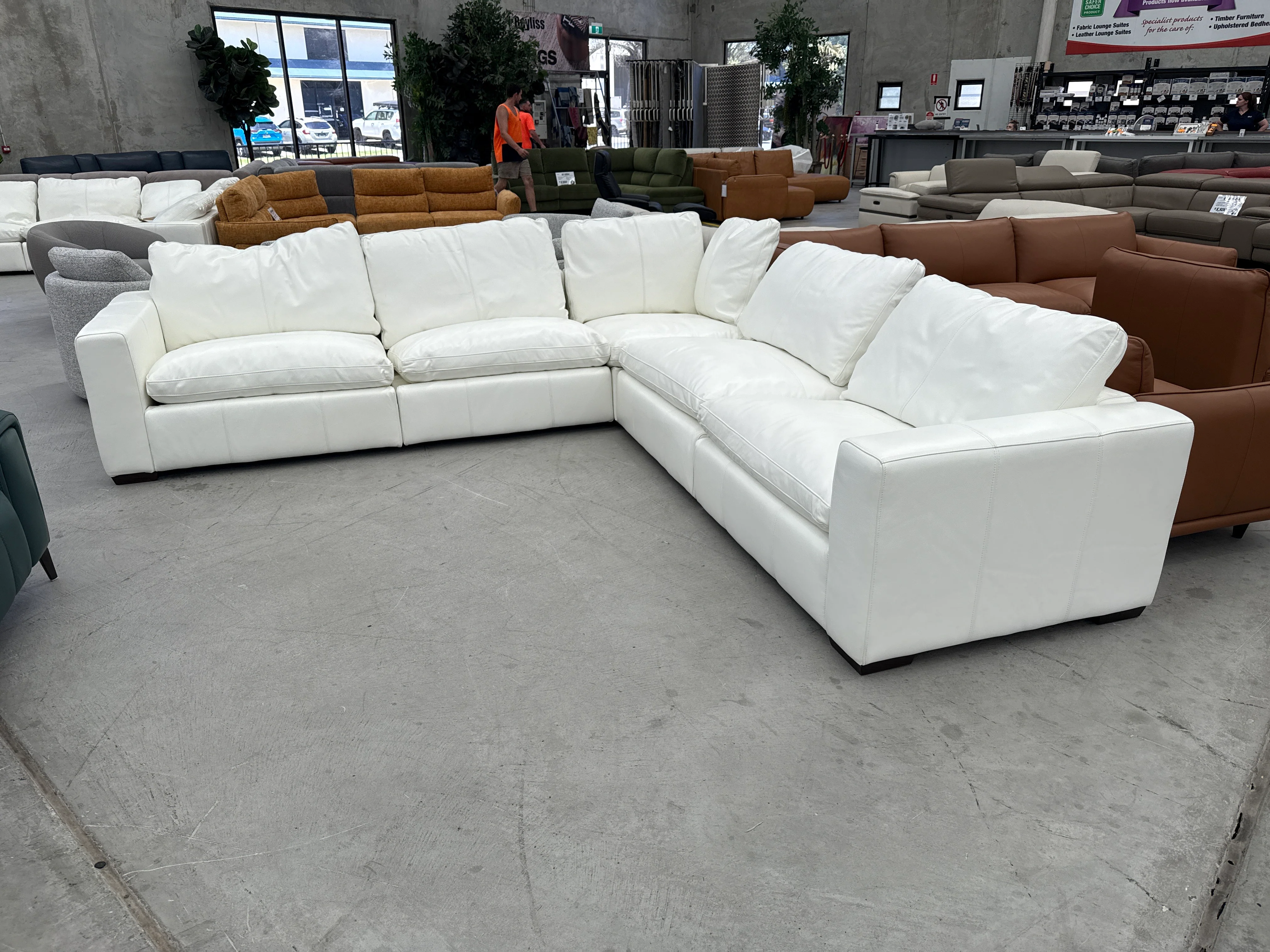 HTL-12327-A Modular Corner Suite - Snow White - Floor Stock
