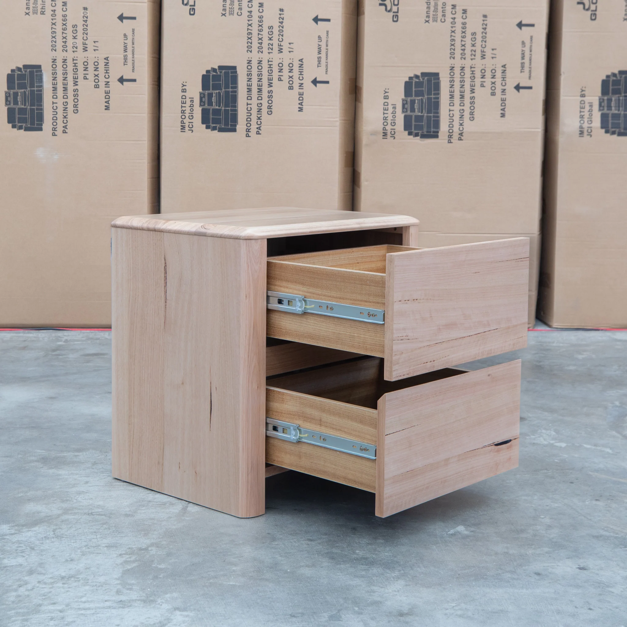 Island Messmate Two Drawer Bedside - Image 5
