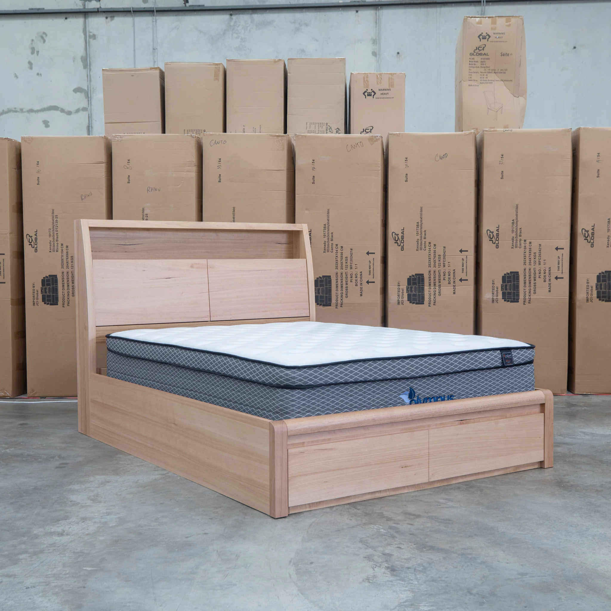 Melba Messmate King Gaslift Bed with Reading Lights - Image 20
