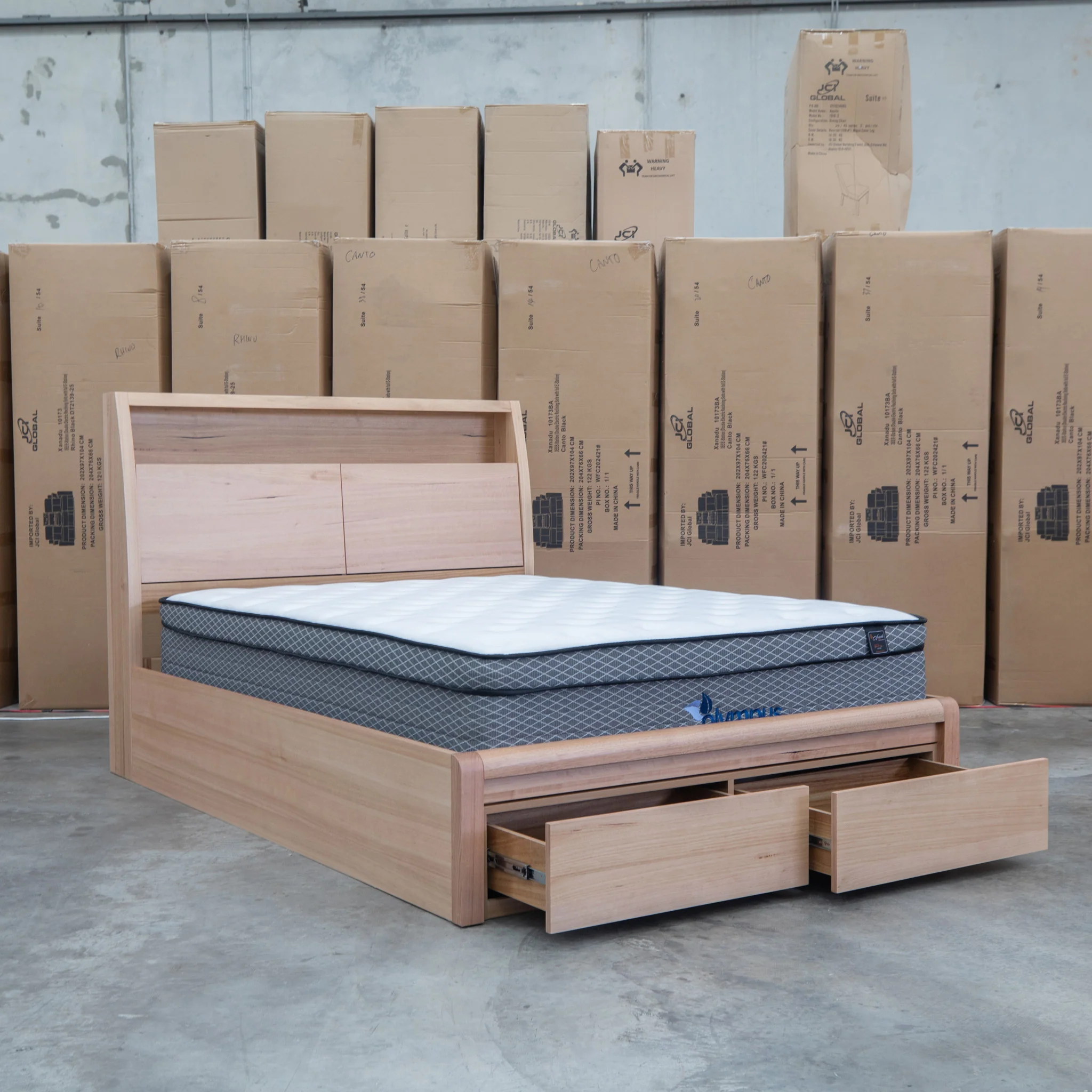 Melba Messmate King Gaslift Bed with Reading Lights - Image 21