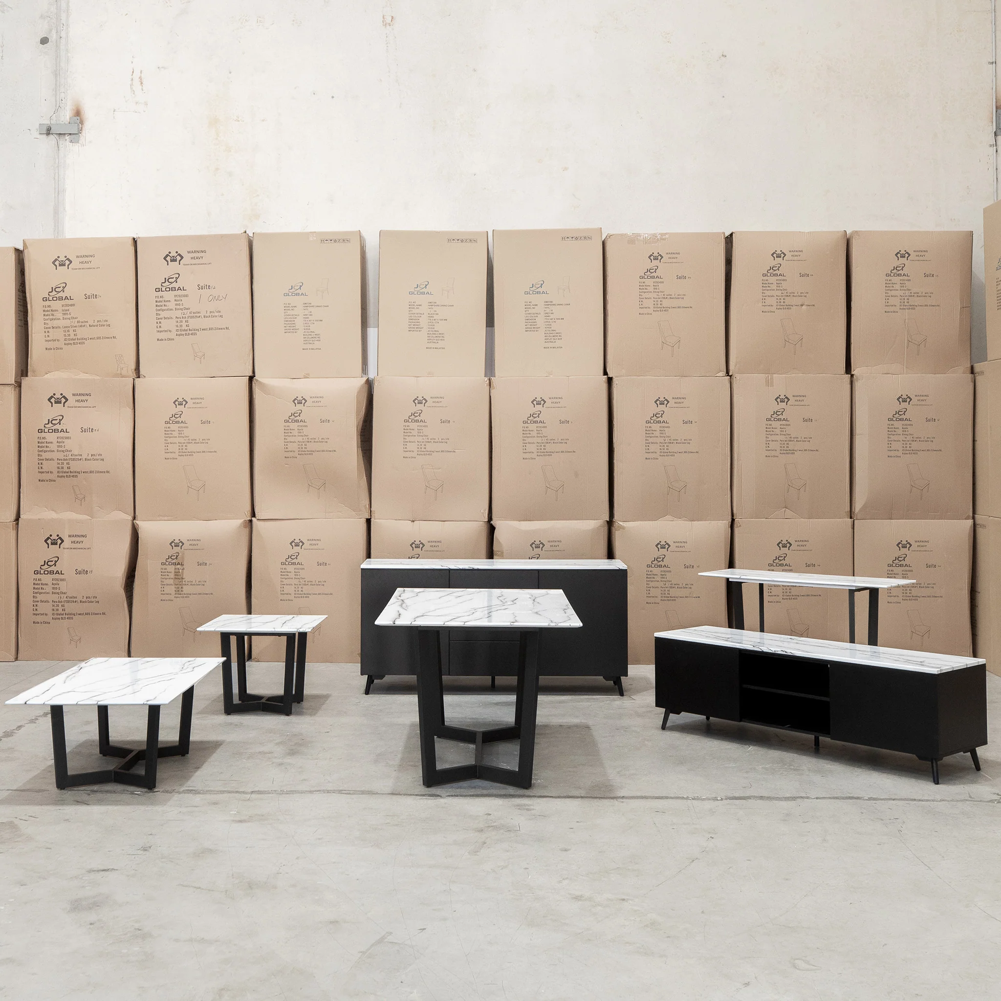 New York Carrara Marble Coffee Table - Image 4
