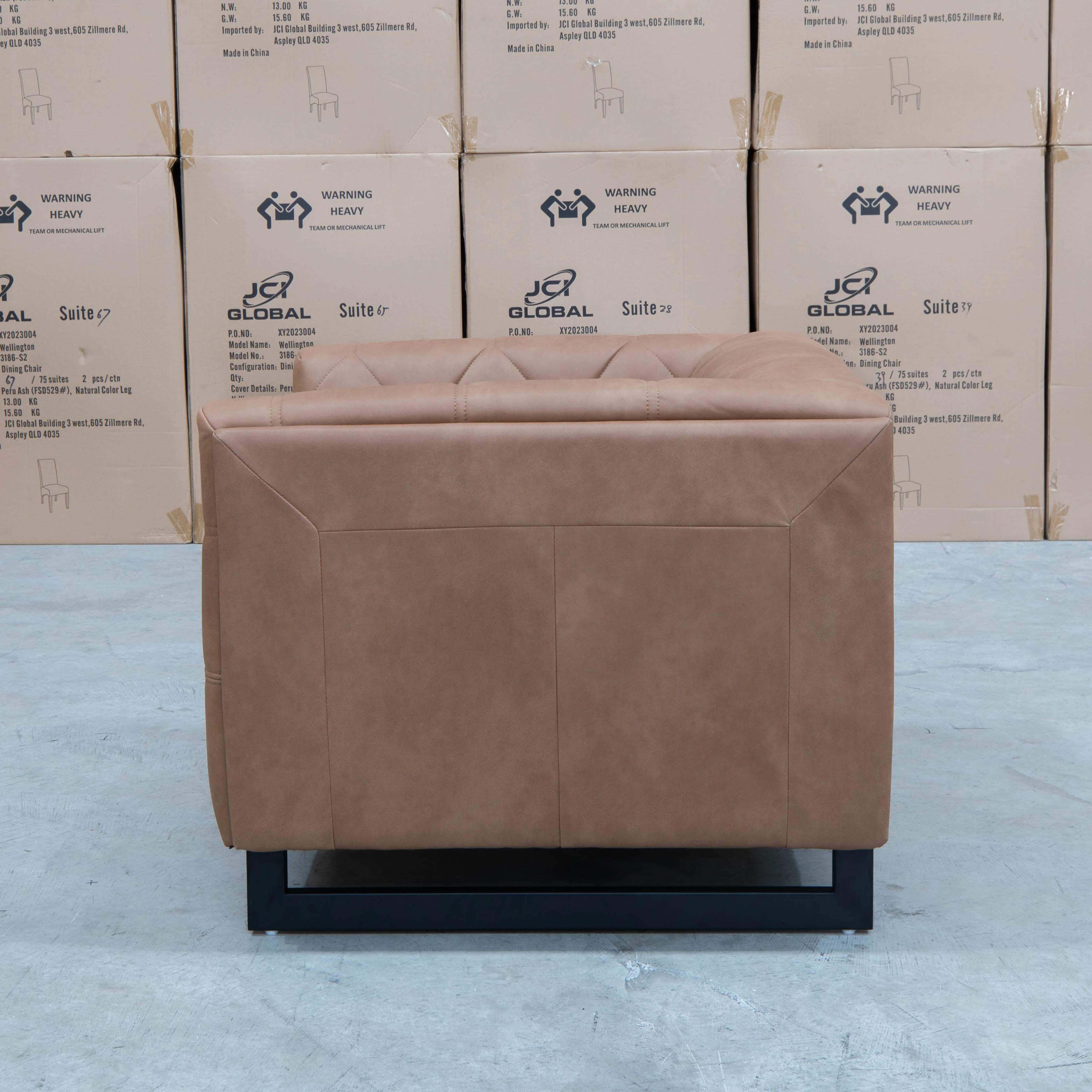 Santosa Fabric Armchair - Tan - Image 3