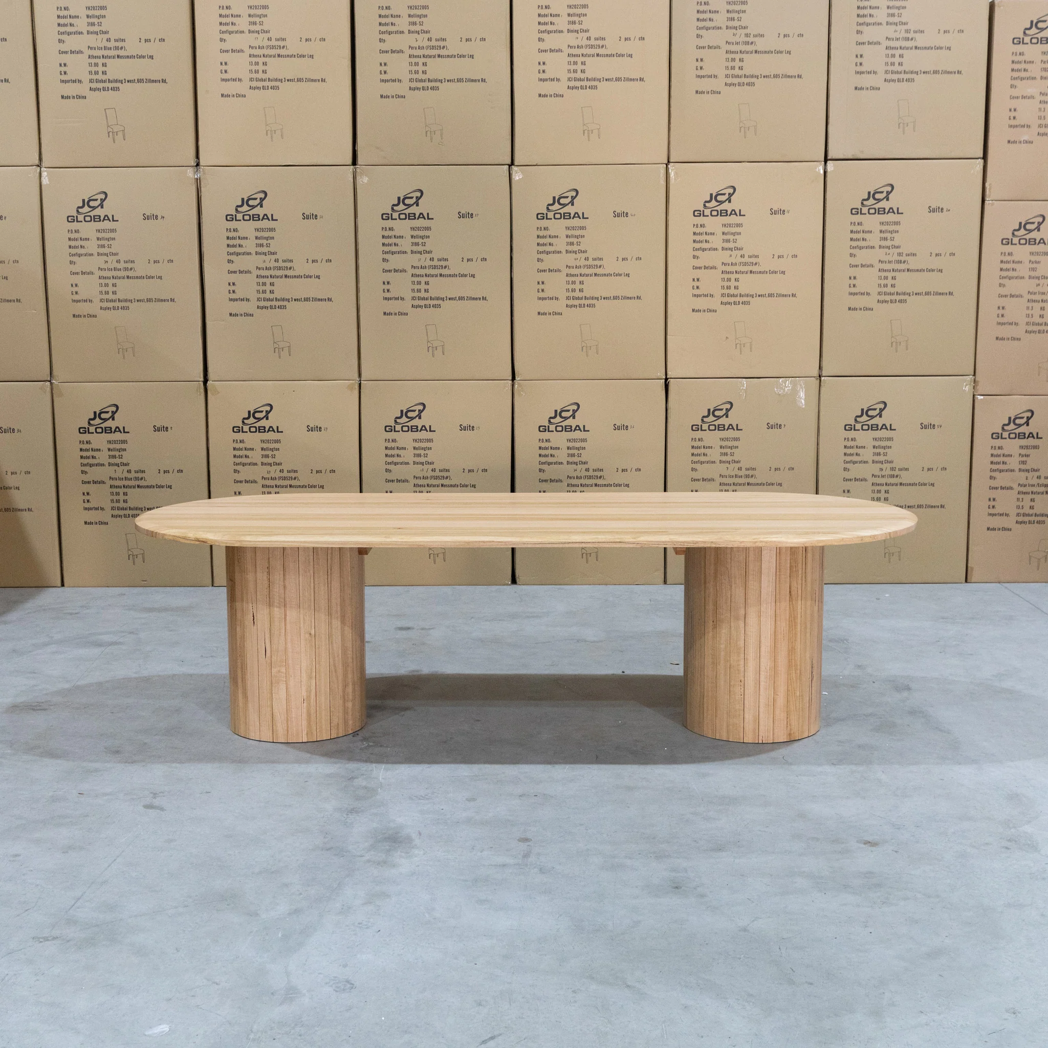 Semillon 240cm New Zealand Ash Oval Dining Table - Natural - Image 5