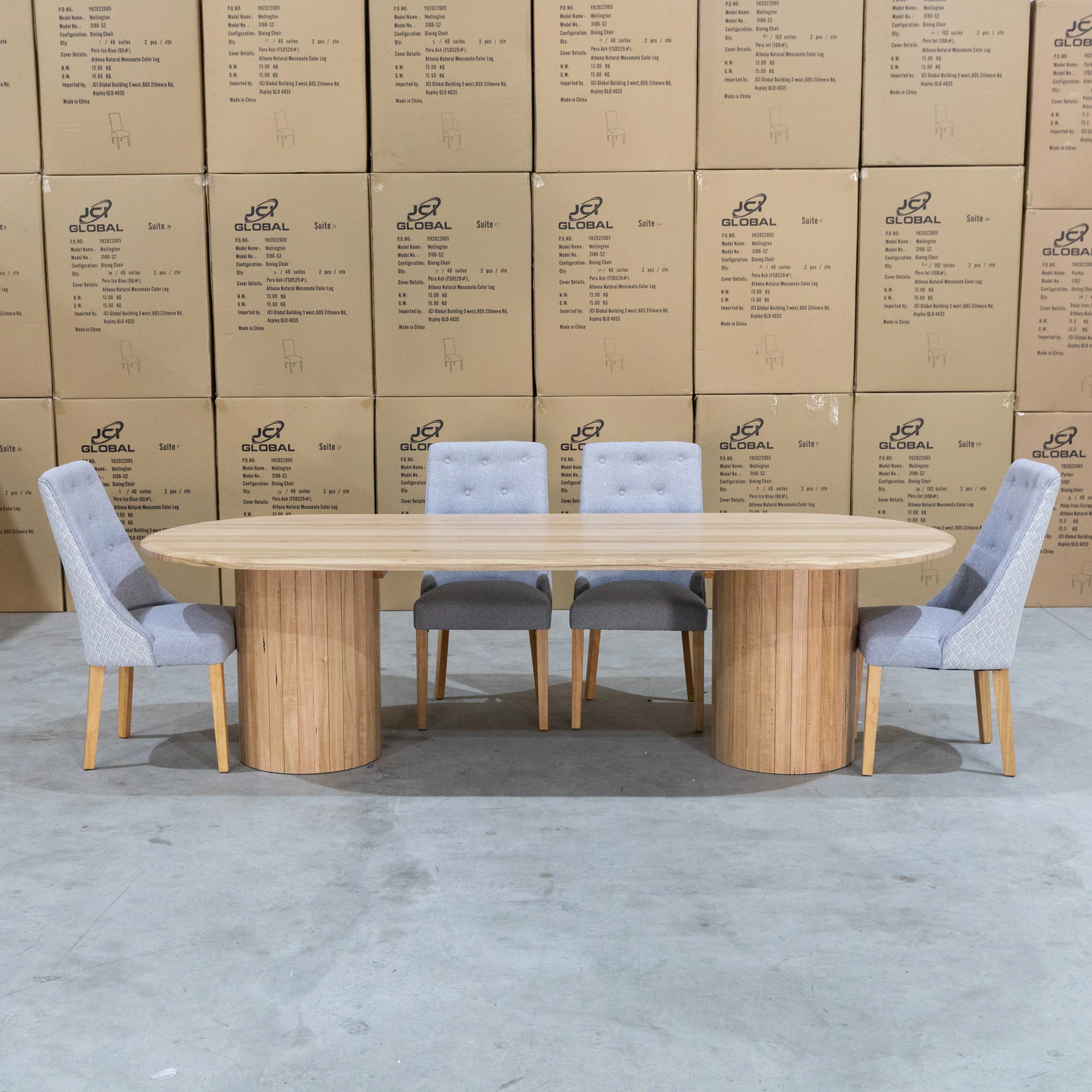 Semillon 240cm New Zealand Ash Oval Dining Table - Natural - Image 7