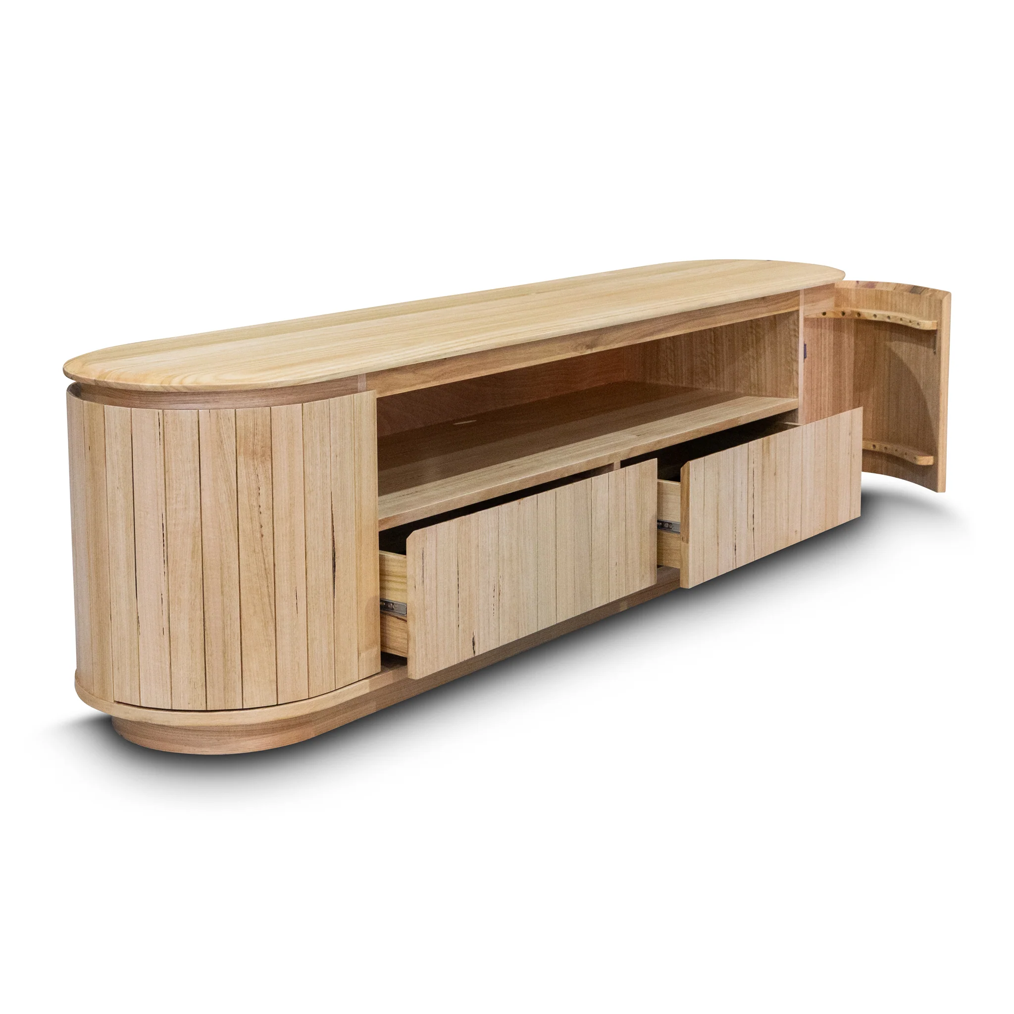 Semillon New Zealand Ash 2 Drawer Entertainment Unit - Natural - Image 20