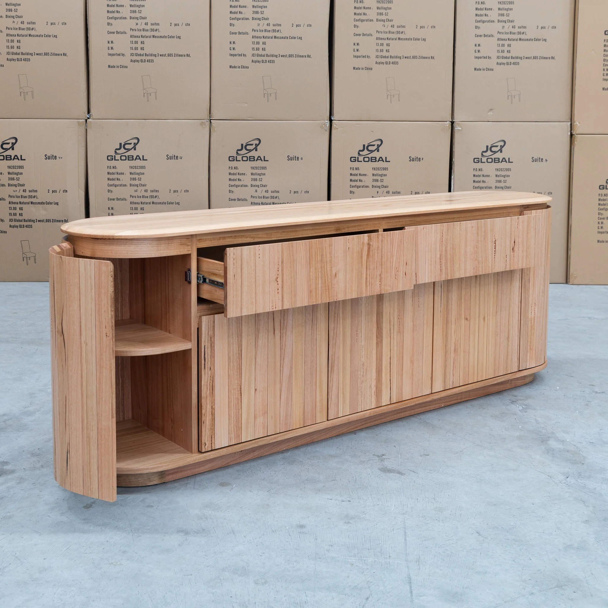 Semillon New Zealand Ash 2 Drawer Buffet - Natural - Image 8