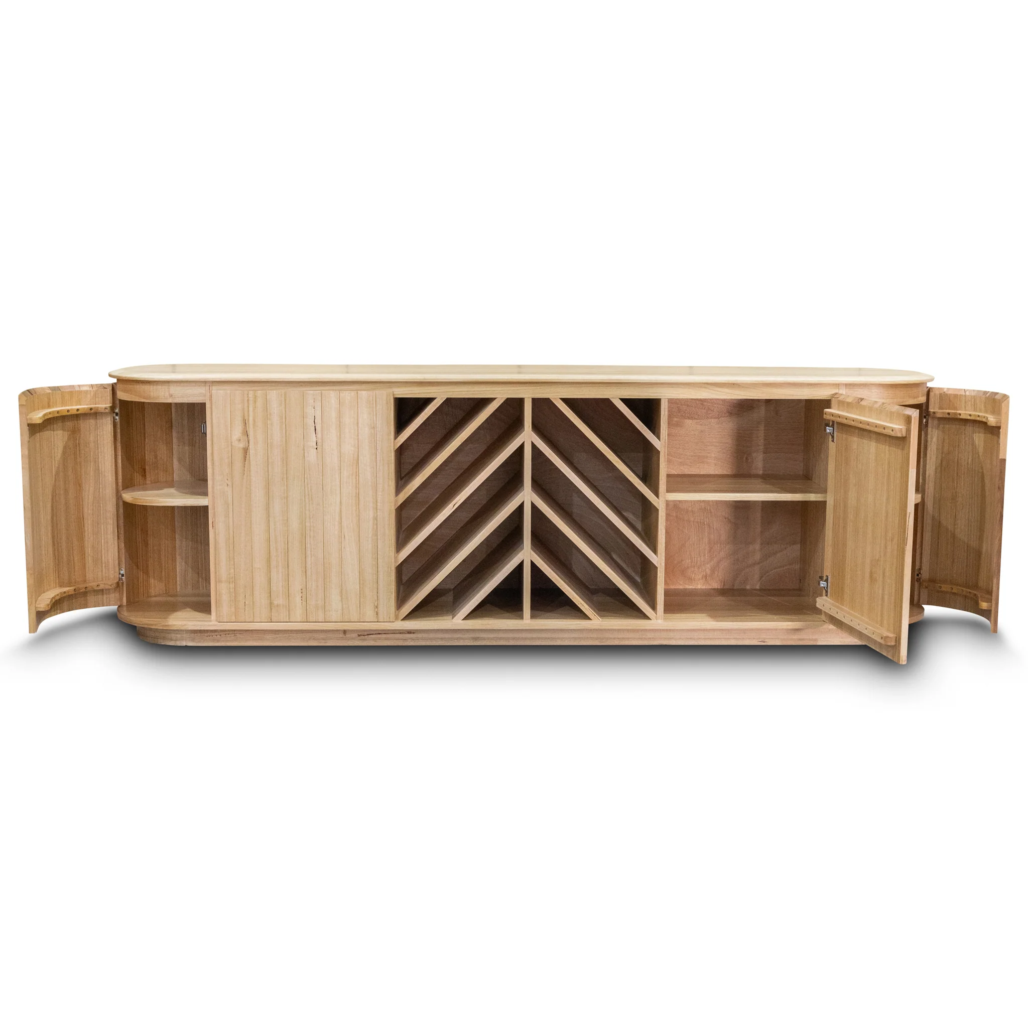 Semillon New Zealand Ash Buffet with Wine Storage - Natural - Image 14