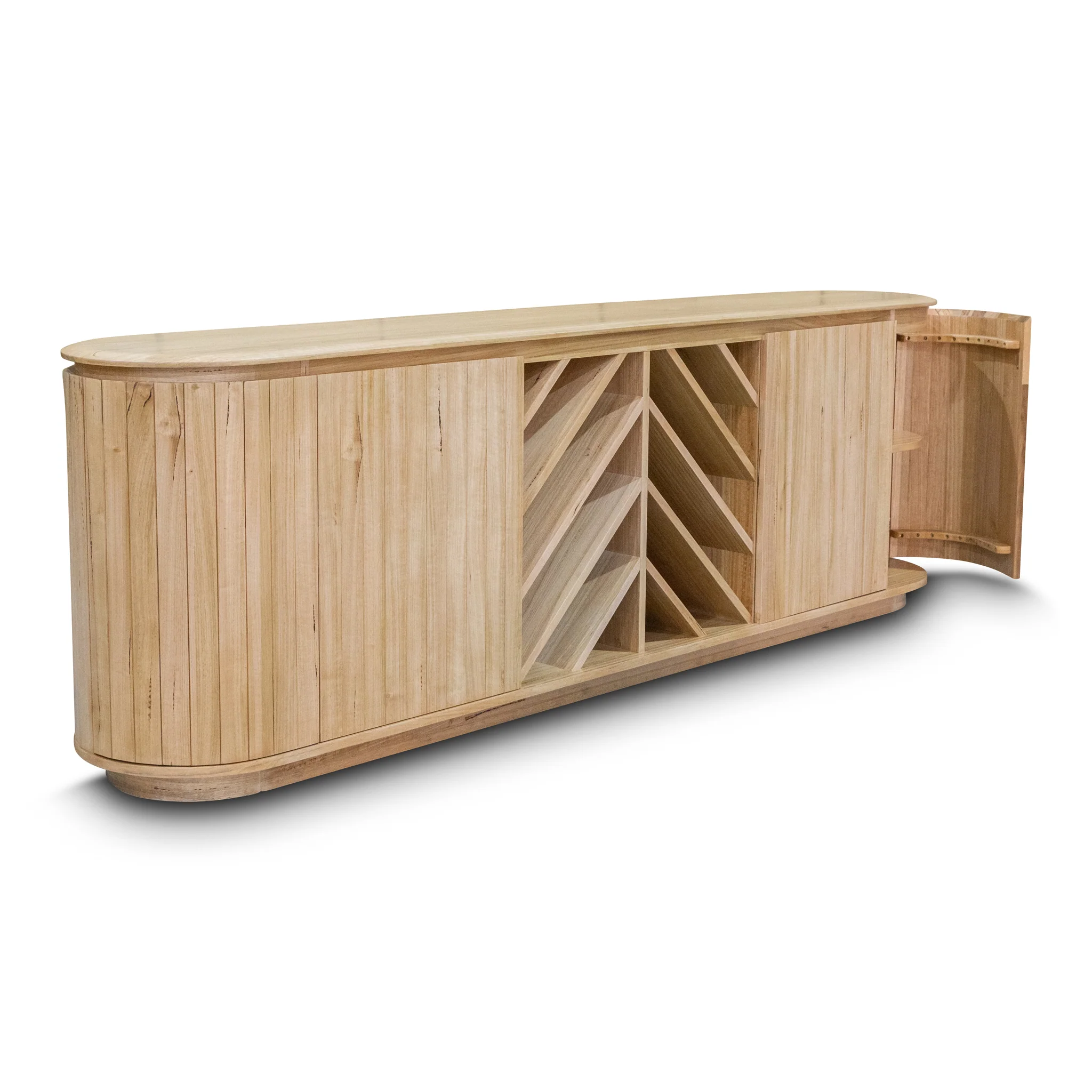 Semillon New Zealand Ash Buffet with Wine Storage - Natural - Image 16