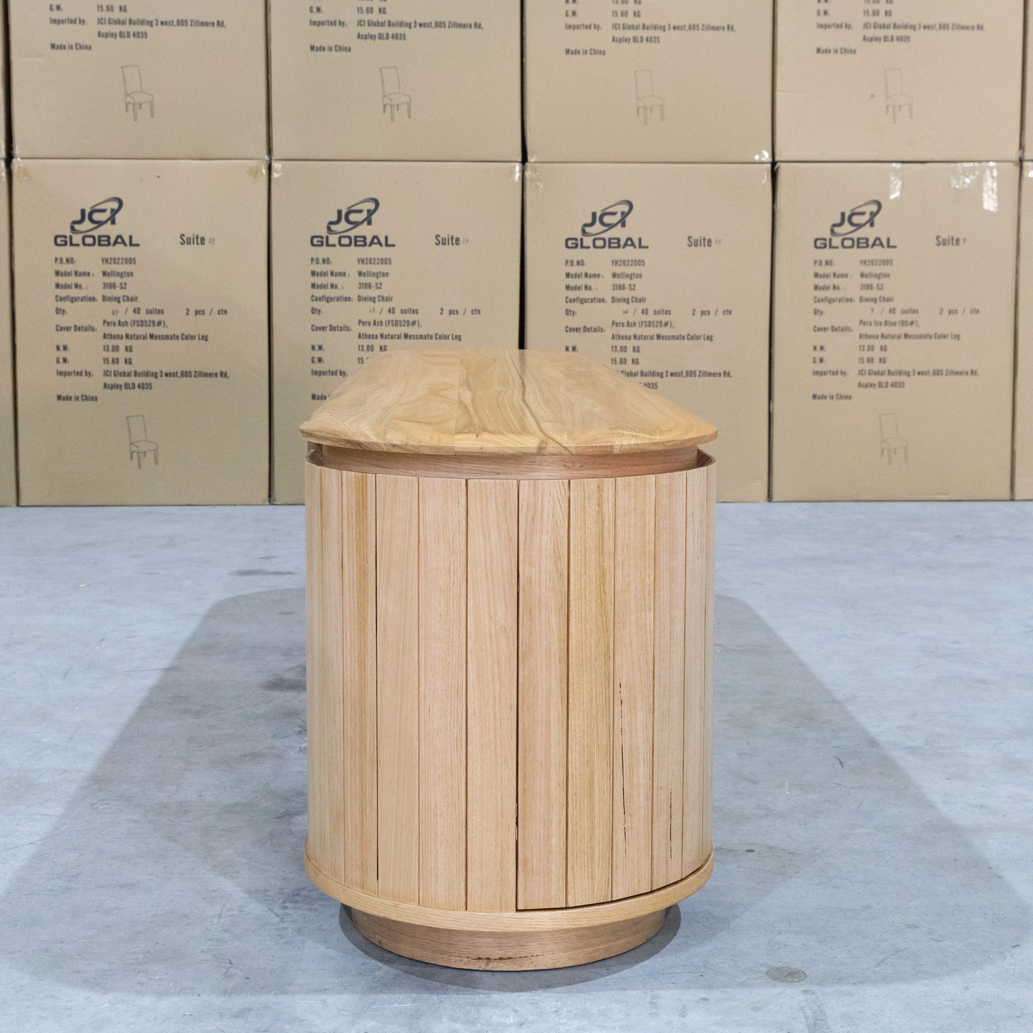 Semillon New Zealand Ash 5 Door Entertainment Unit - Natural - Image 9