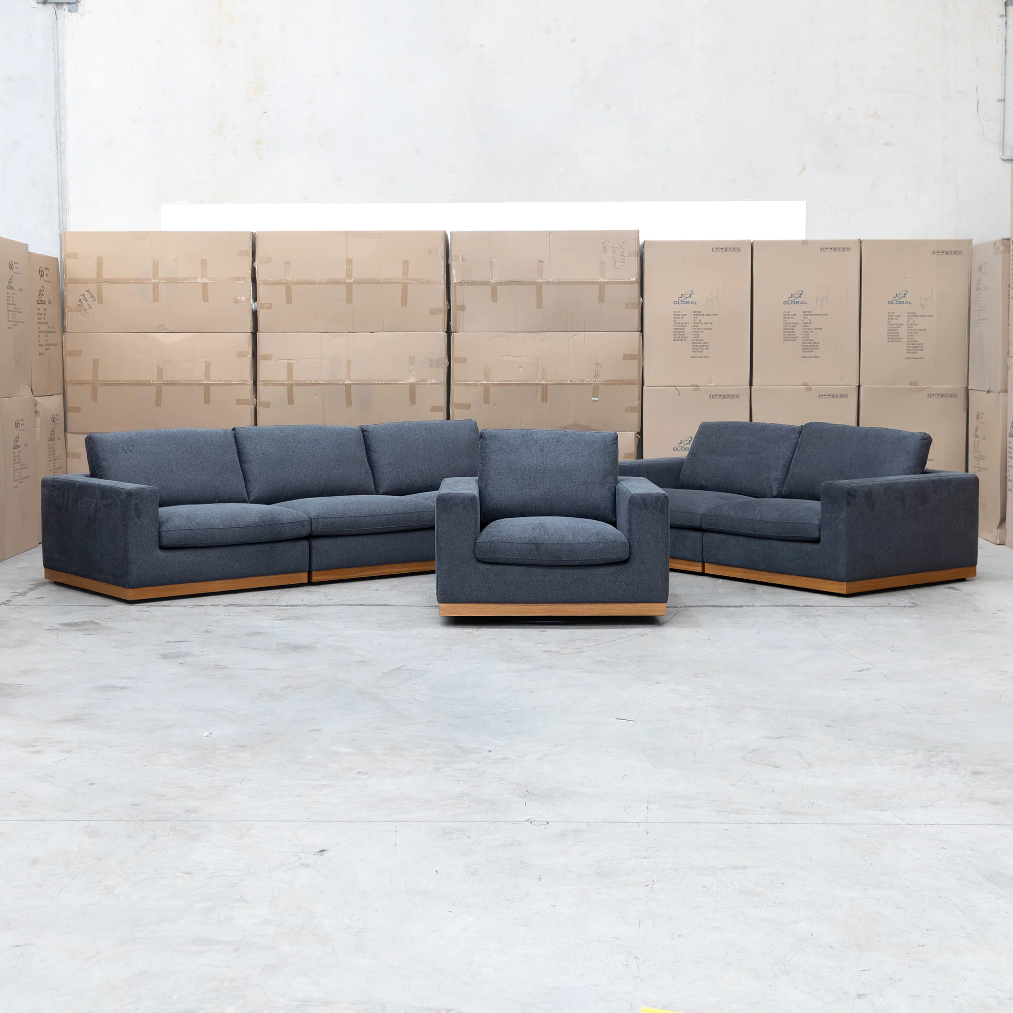 Subiaco 3.5 Seat Sofa - Charcoal - Image 6