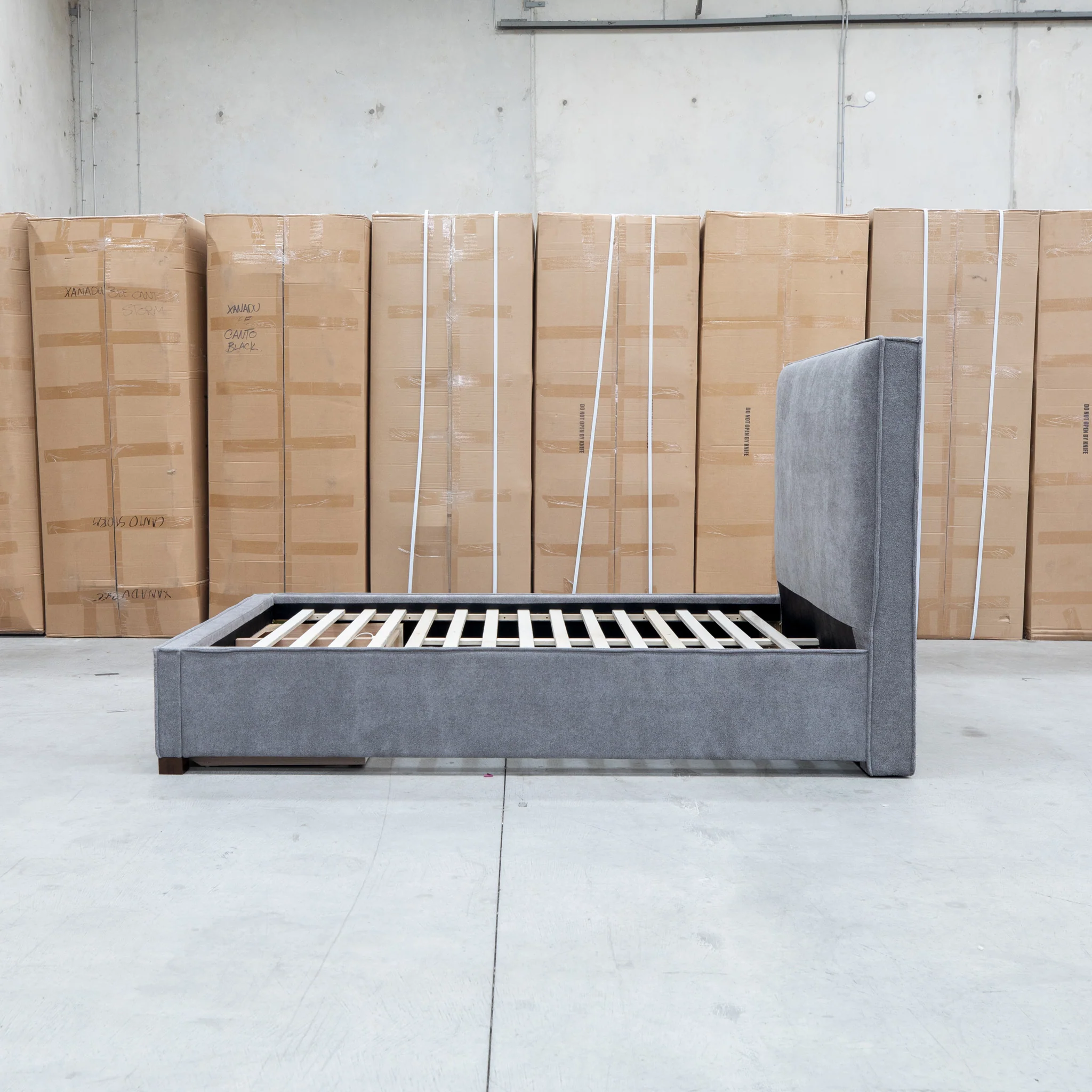 Talia Double Fabric Storage Bed - Storm - Image 15