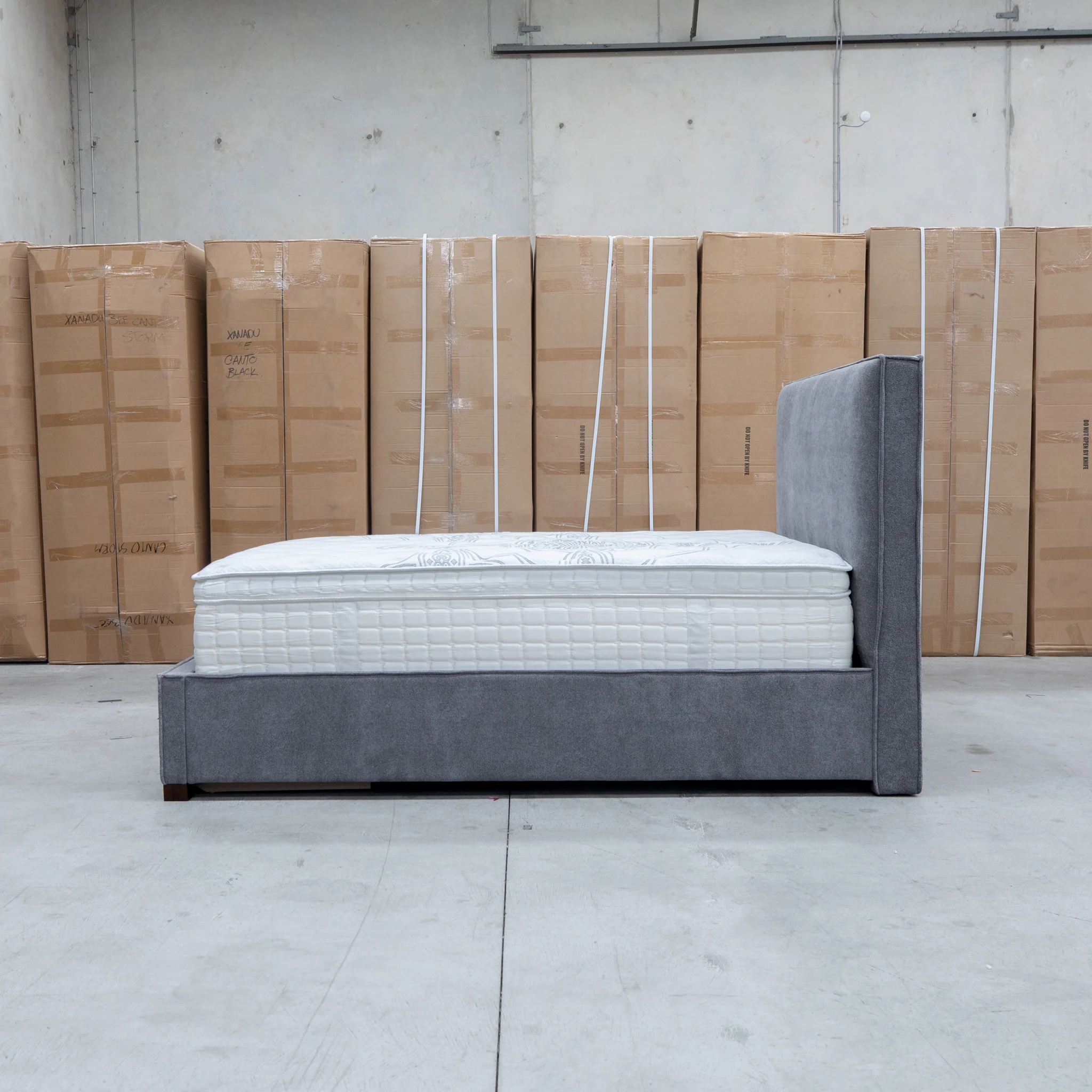 Talia Double Fabric Storage Bed - Storm - Image 17