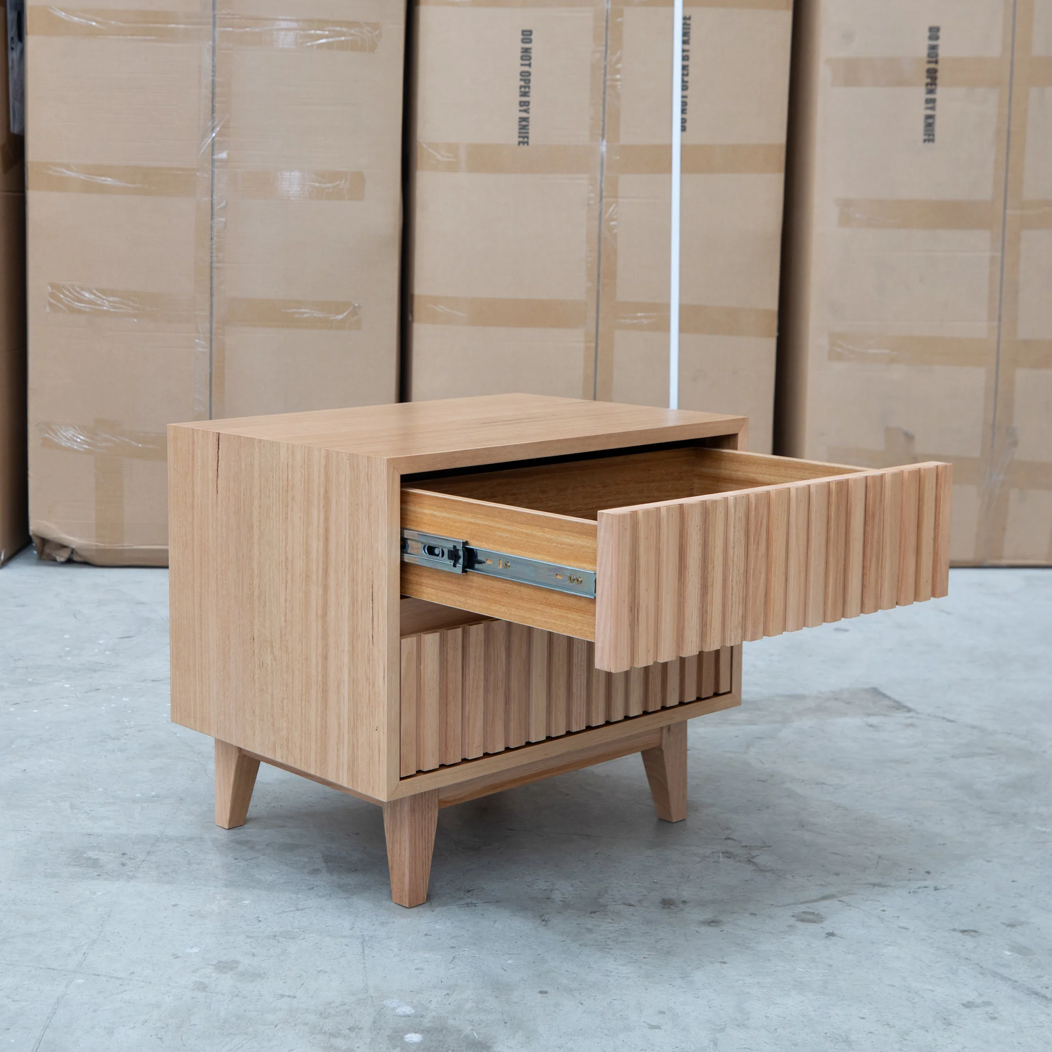 Urban Two Drawer Australian Messmate Hardwood Bedside - Image 4