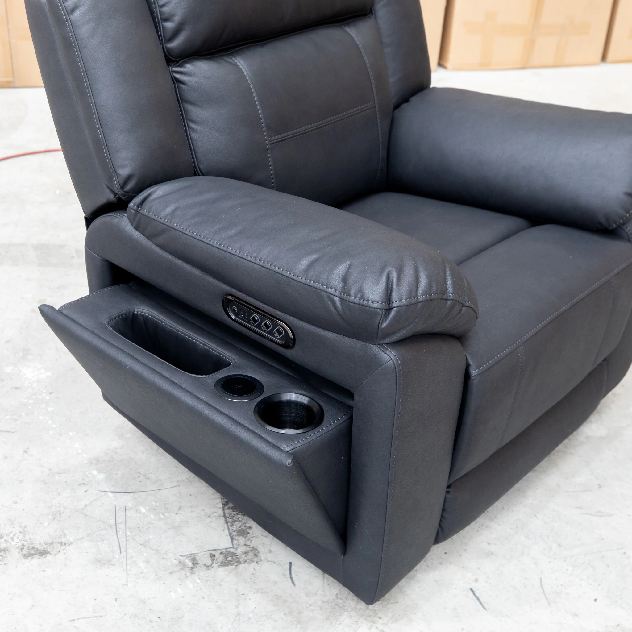 Venus Triple-Motor Electric Recliner - Coal - Image 14