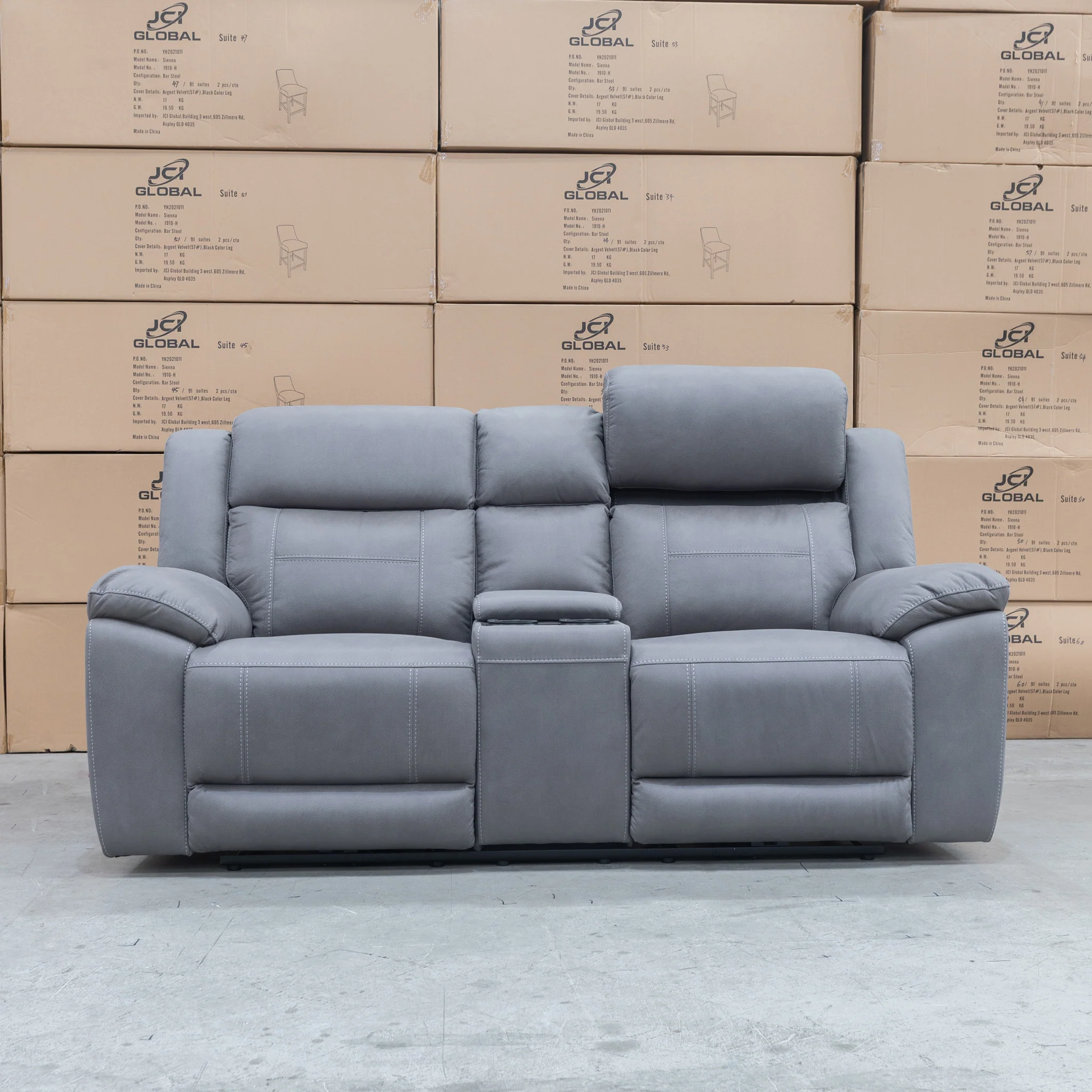 Venus Two Seat Dual-Motor Recliner Theatre - Ash - MK1 - Image 3