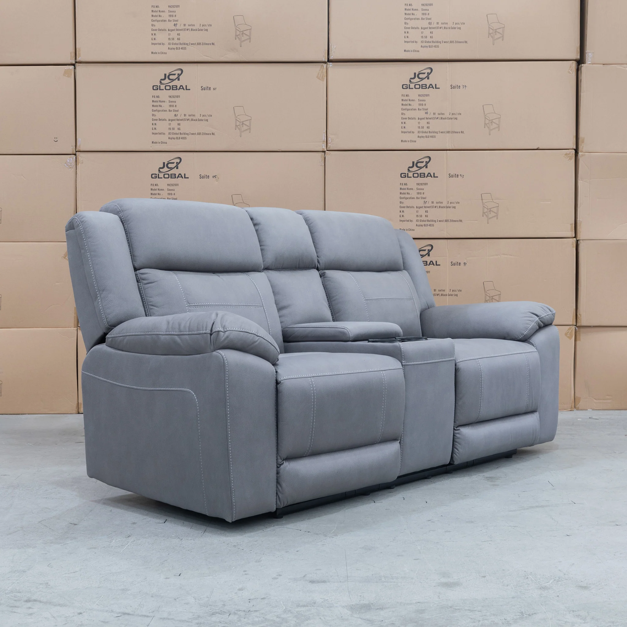 Venus Two Seat Dual-Motor Recliner Theatre - Ash - MK1 - Image 7